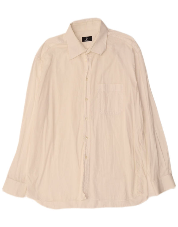 Roccobarocco Chemise Homme Taille 18 1/2 46 2XL Blanc