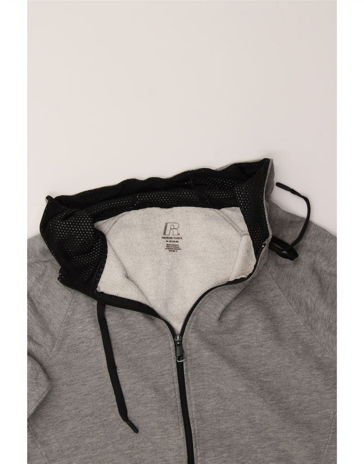 RUSSELL ATHLETIC Mens Zip Hoodie Sweater Medium Grey Cotton Vintage Russell Athletic and Second-Hand Russell Athletic from Messina Hembry 