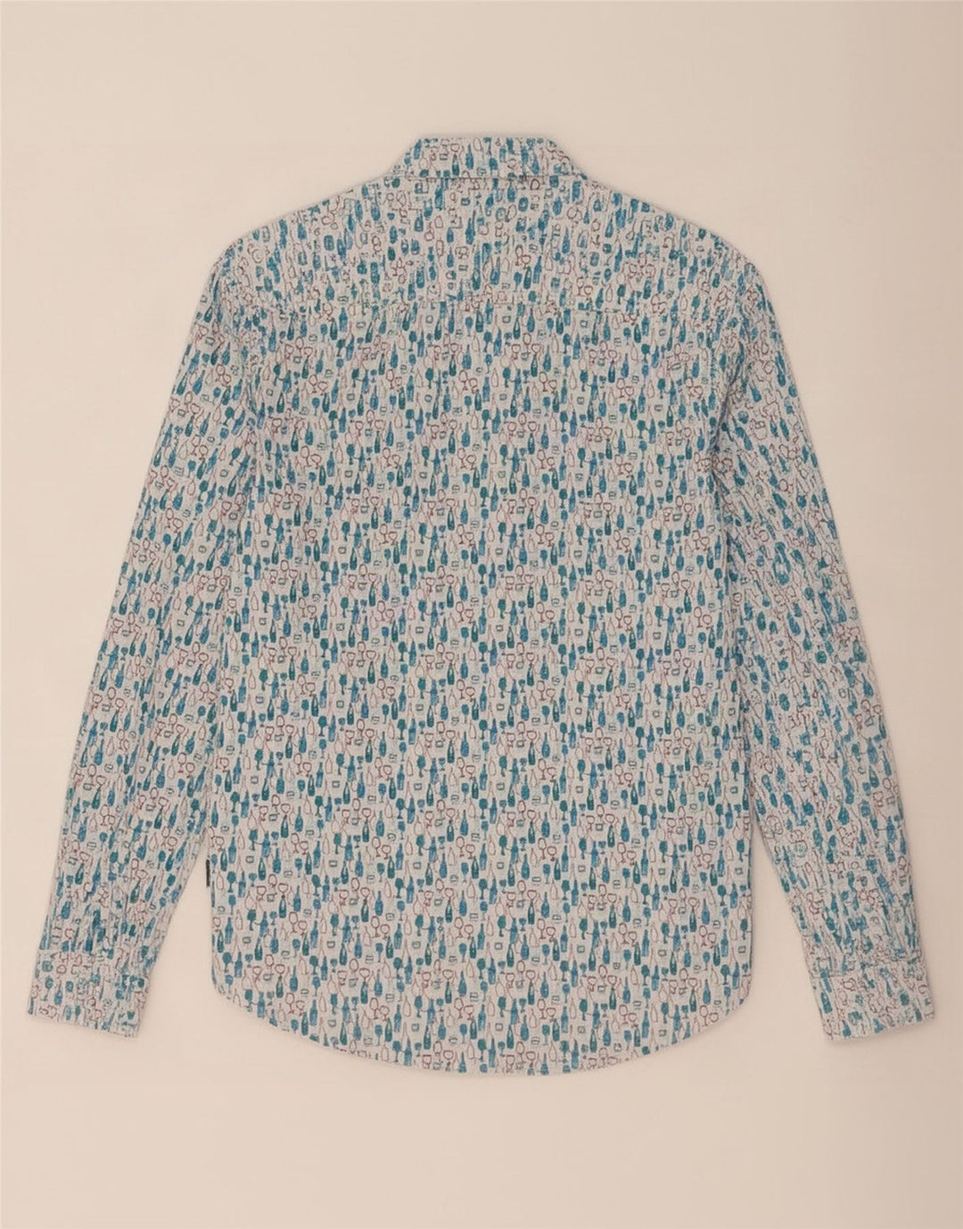 Chemise Slim Fit à motif abstrait homme White Stuff petit bleu en coton