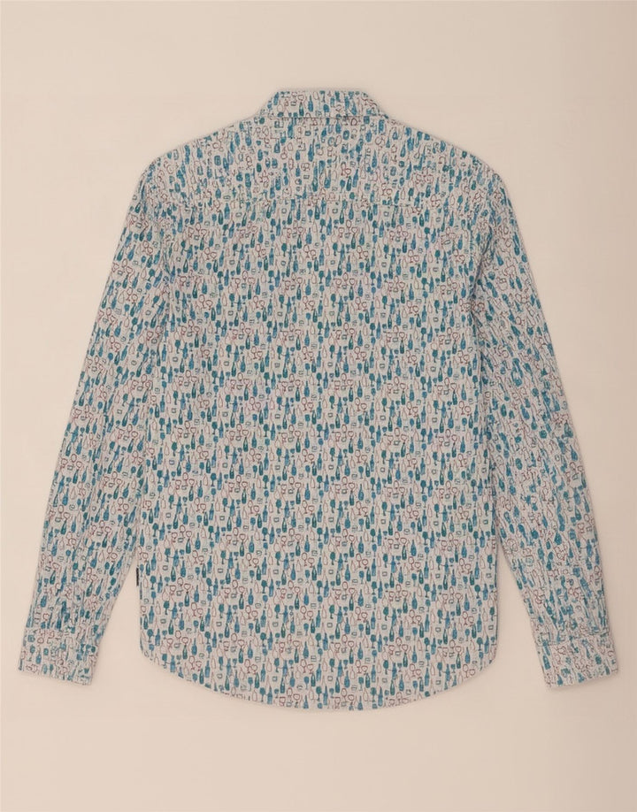 Chemise Slim Fit à motif abstrait homme White Stuff petit bleu en coton