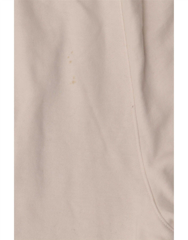 Nike Short de sport graphique en coton color block blanc moyen