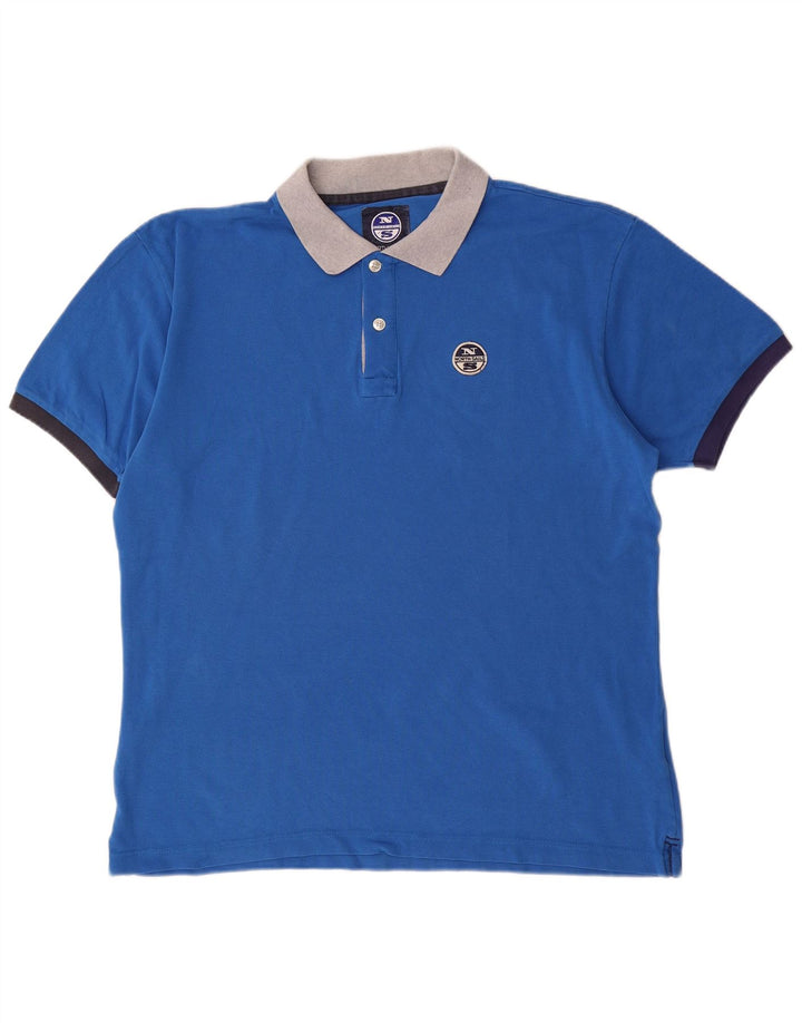 NORTH SAILS Polo Homme 2XL Bleu Coton