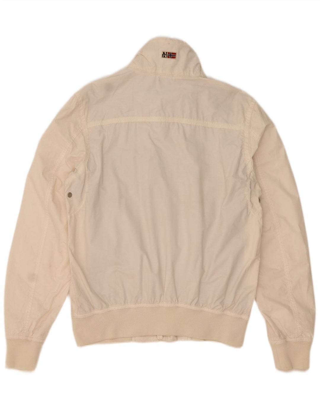 NAPAPIJRI Veste Bomber Homme UK 38 Coton Blanc Moyen