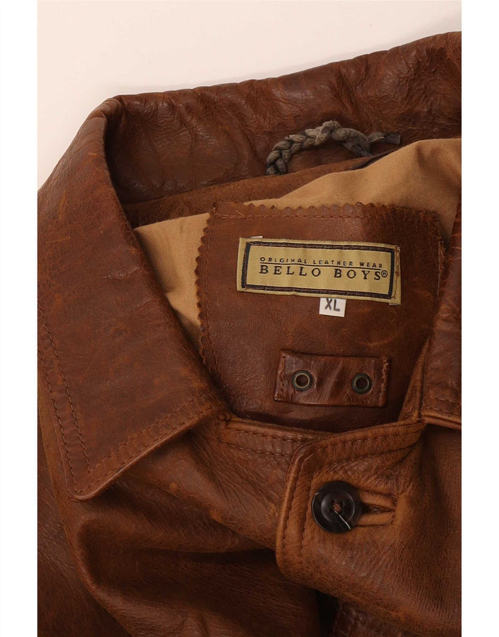 Bello Boys Veste en cuir pour homme UK 42 XL Marron