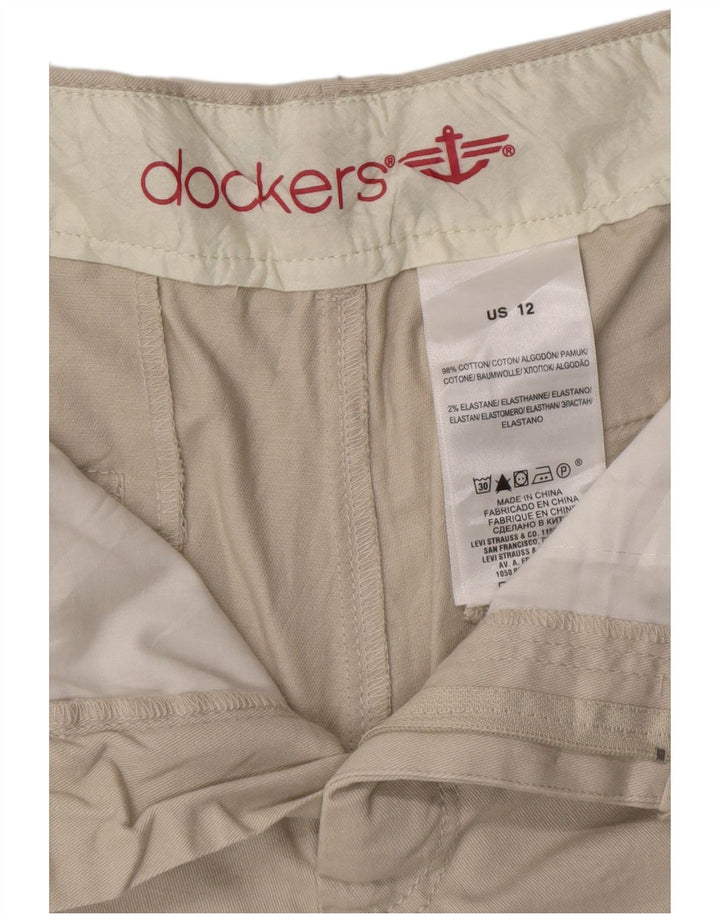 DOCKERS Short Chino Femme US 12 Large W33 Coton Gris