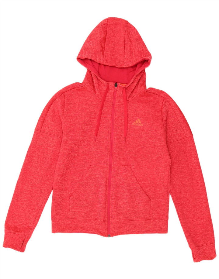 ADIDAS Pull à capuche zippé Climawarm pour femme UK 8/10 Petit Rose Polyester
