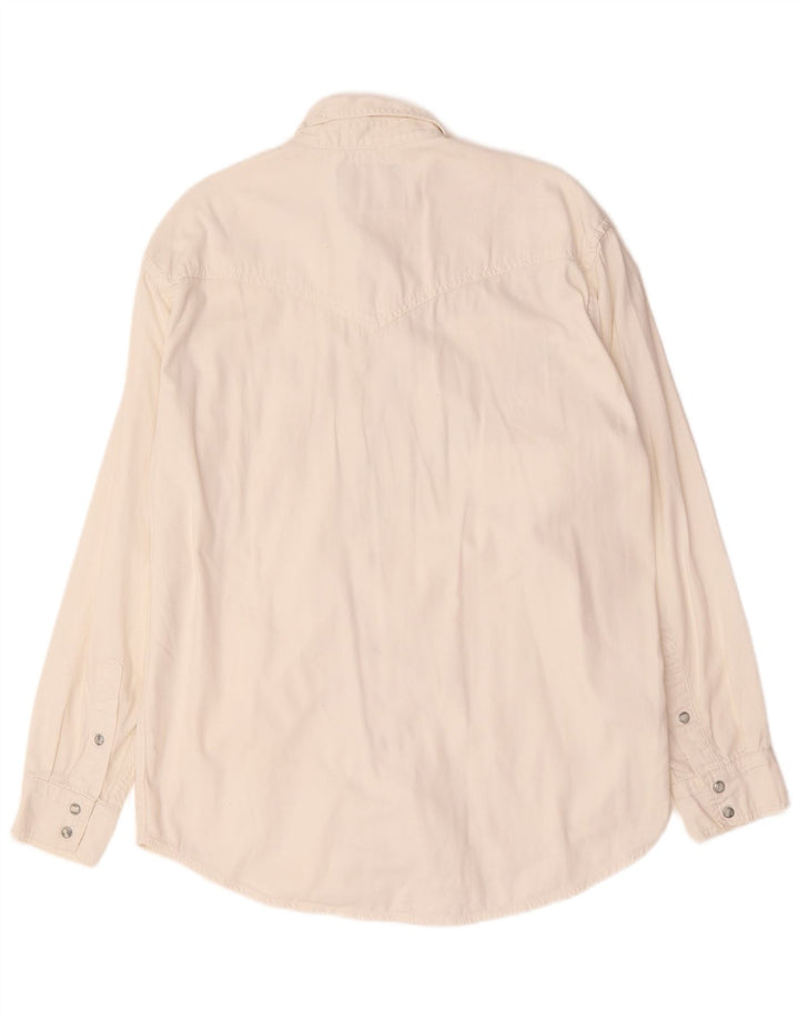 Wrangler Chemise en jean western pour homme en coton blanc moyen