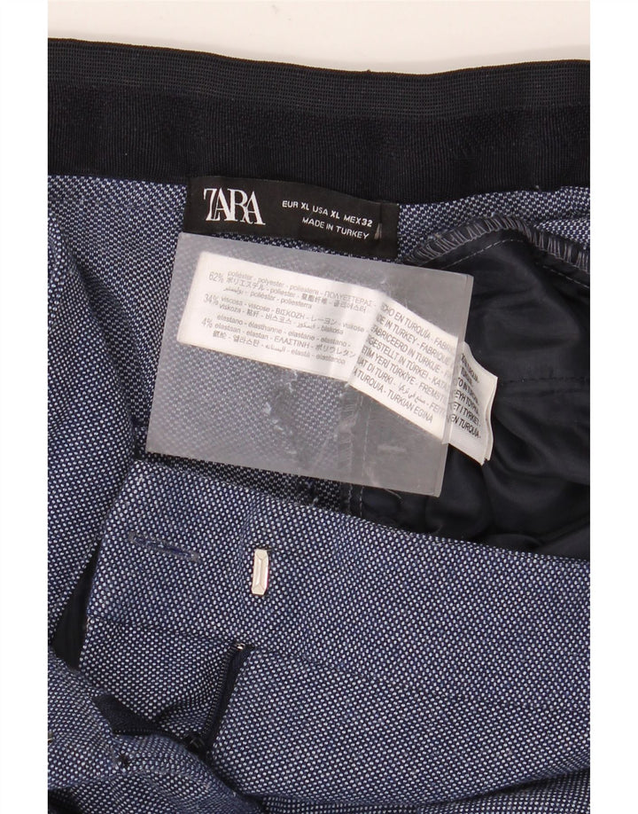 Marks & Spencer Pantalon de costume slim pour femme XL W32 L28 Bleu Polyester
