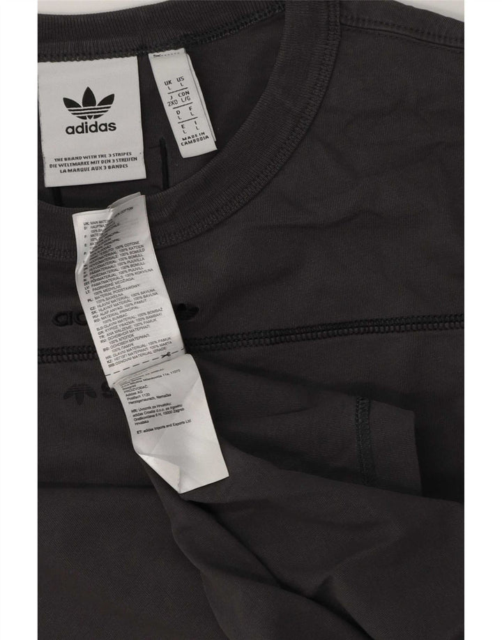 Adidas T-Shirt Homme Haut Large Gris Coton