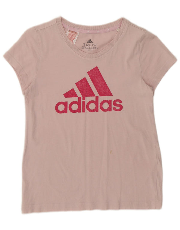 Adidas Girls Regular Graphic T-Shirt Top 11-12 ans Rose
