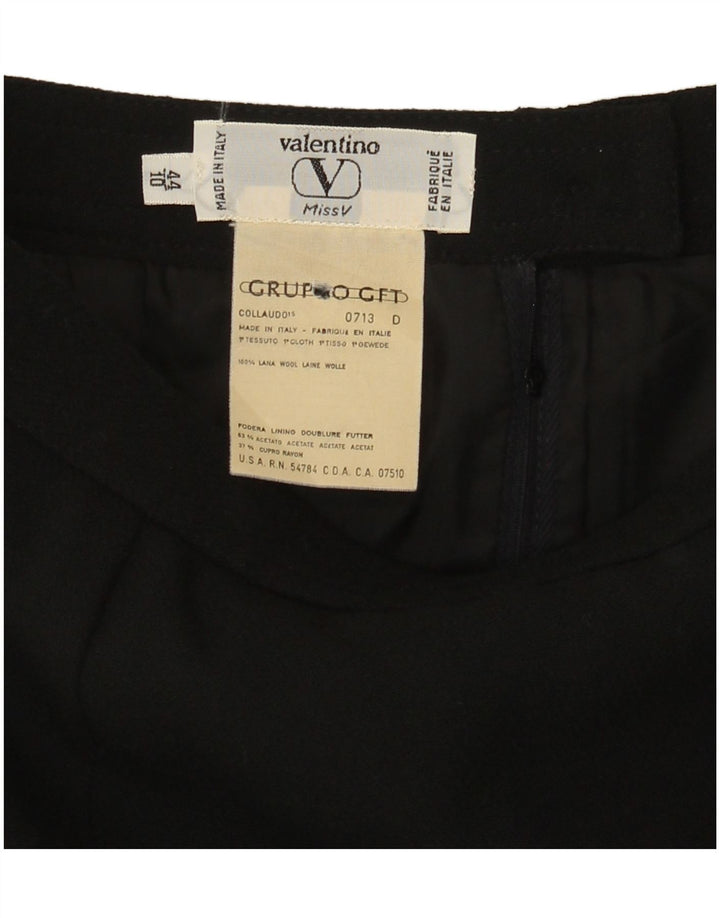 Valentino Jupe Droite IT 44 Medium W28 Laine Noire |
