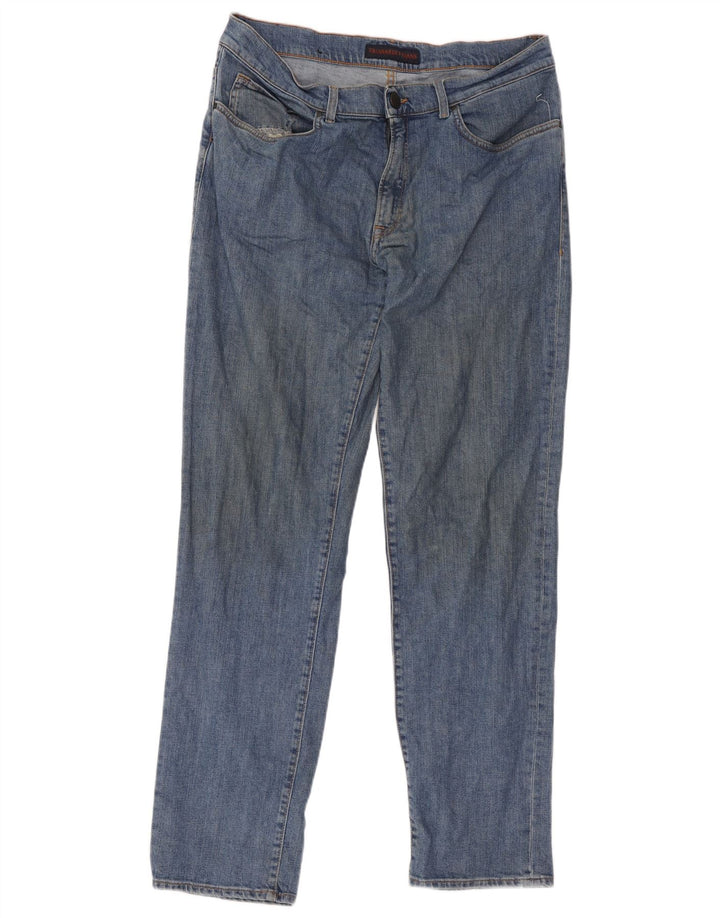 Trussardi Jean Droit W36 L32 Bleu Coton Homme