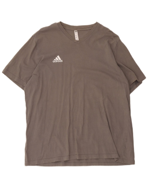 Adidas T-Shirt Homme Top 2XL Gris Coton