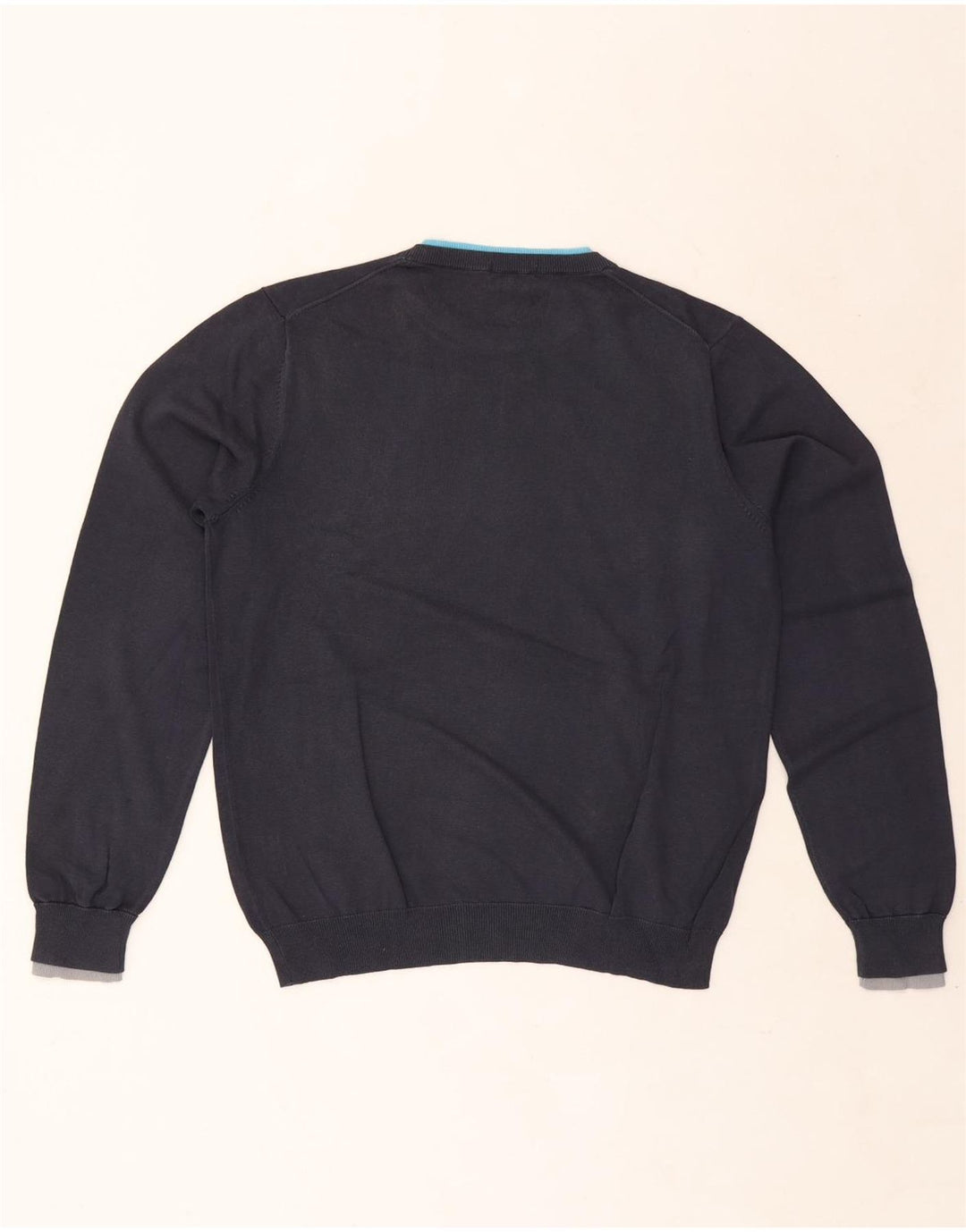 Sun68 Pull col rond pour homme en coton bleu marine Taille S