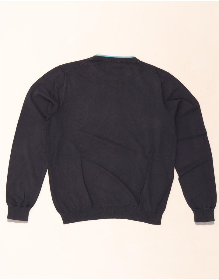 Sun68 Pull col rond pour homme en coton bleu marine Taille S