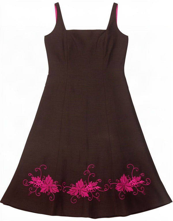 Jacques Vert Robe trapèze sans manches pour femme UK 12 Medium Noir Floral