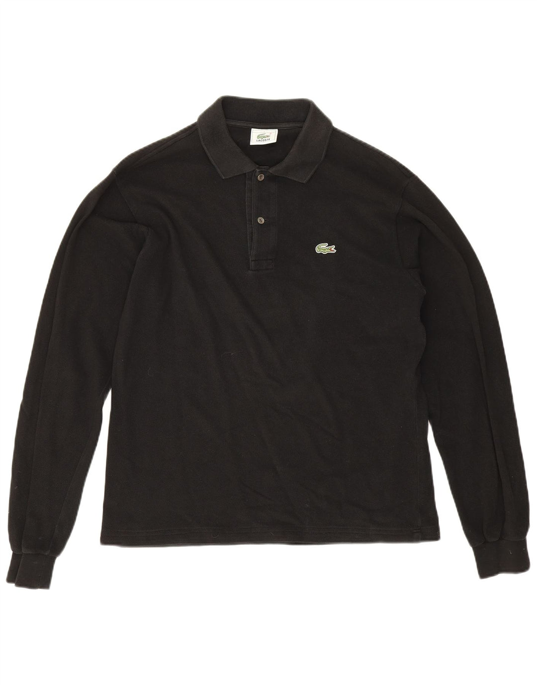 Lacoste Polo à manches longues pour homme Taille 4 Coton noir moyen