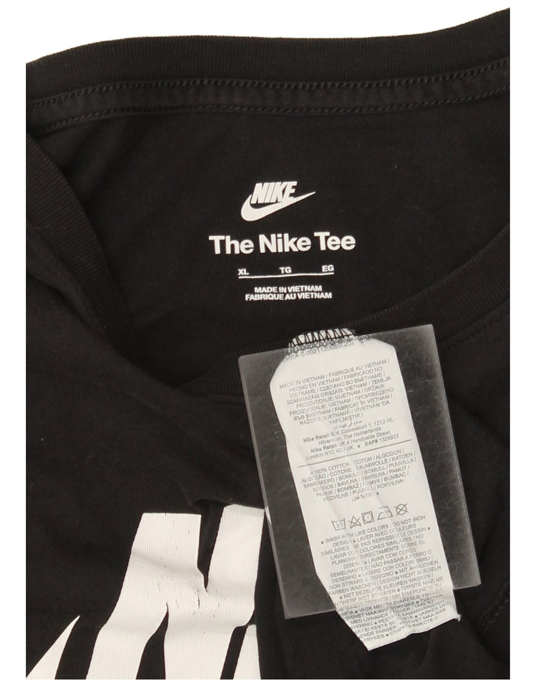 Nike T-shirt graphique pour homme XL en coton noir