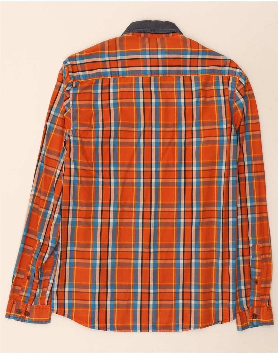 JACK & JONES Chemise Homme Orange Moyen Carreaux Coton