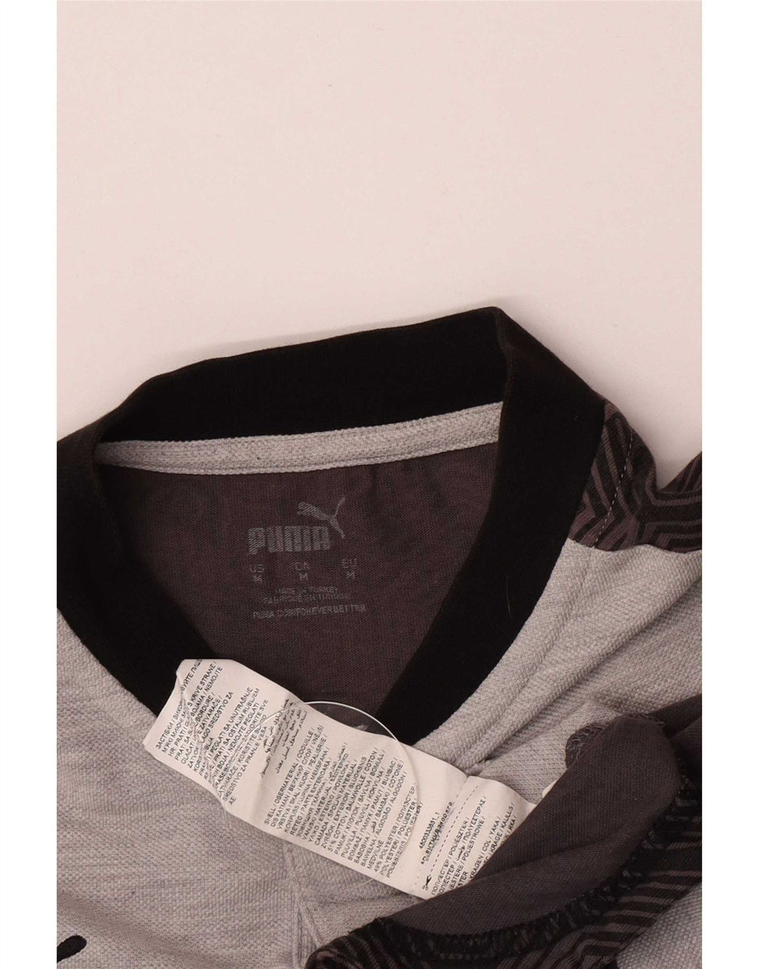 Puma Tee-Shirt Graphique Homme Gris Moyen Colourblock Cotton