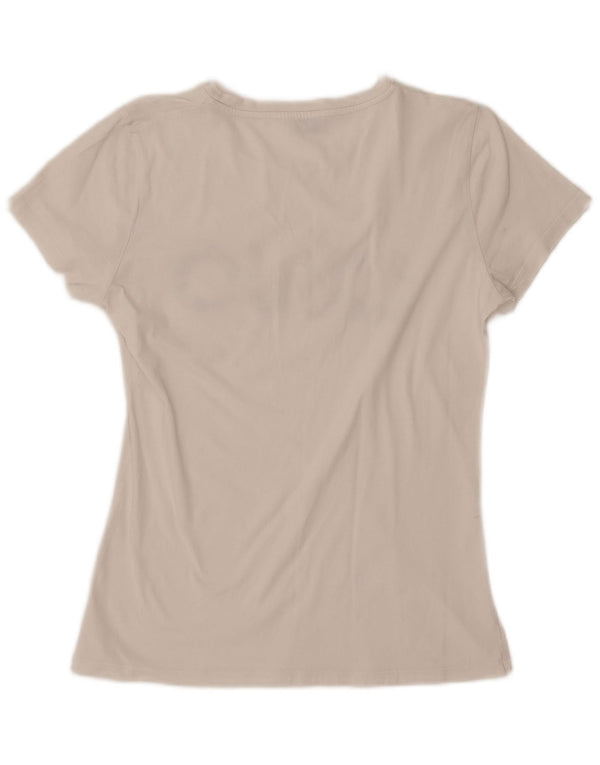 LIU JO T-shirt graphique Milano pour femme UK 12 Blanc moyen