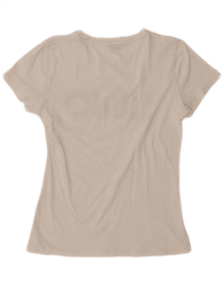 LIU JO T-shirt graphique Milano pour femme UK 12 Blanc moyen