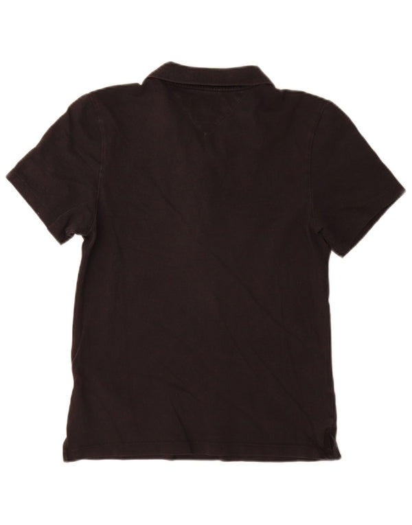 Tommy Hilfiger Polo Slim pour Femme UK 14 Large Noir Coton