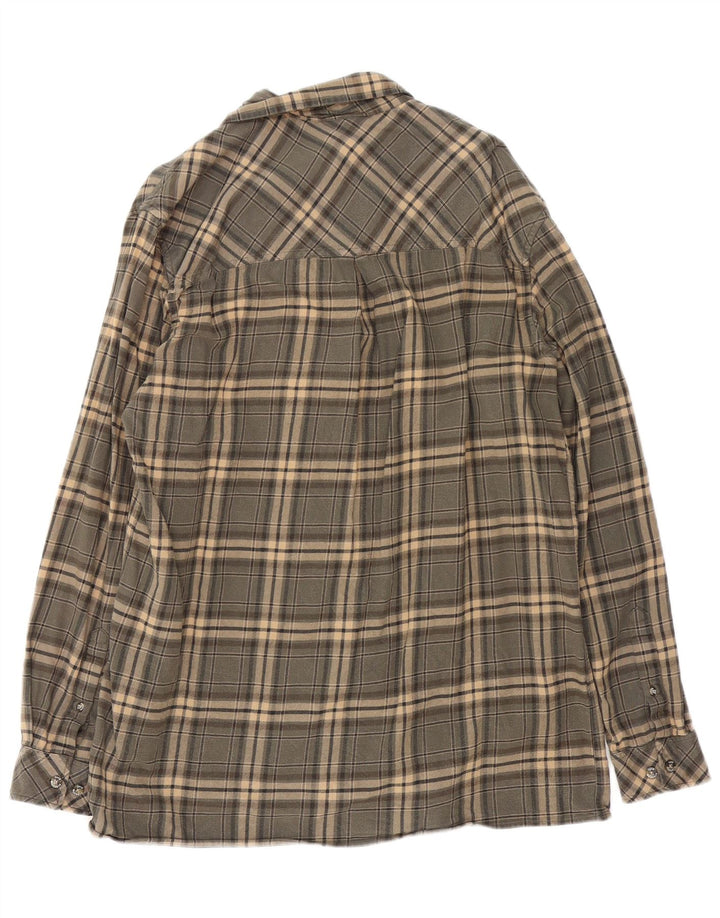 Jack Wolfskin Chemise en flanelle pour homme XL Gris à carreaux en coton