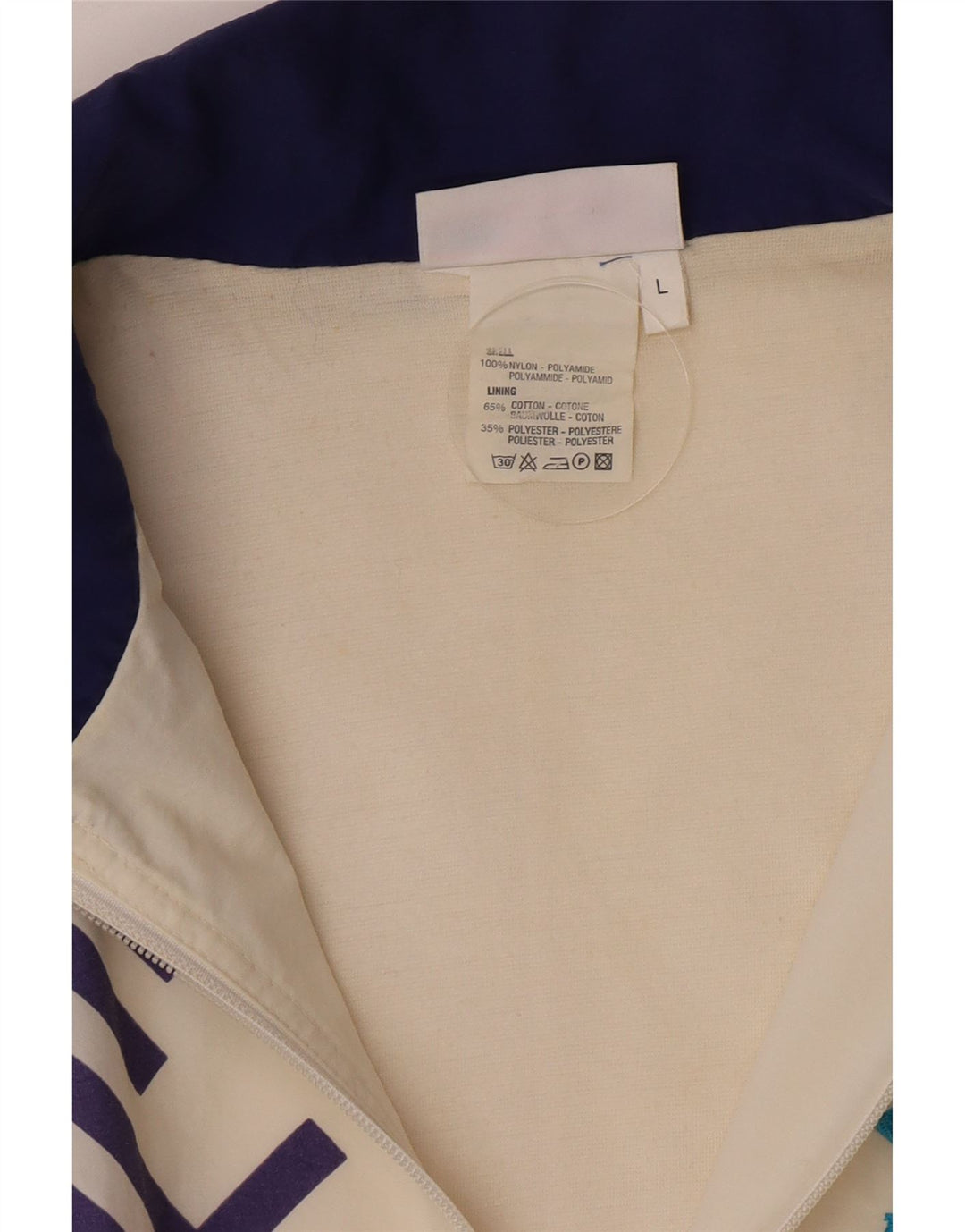 Lotto Veste de Survêtement Graphique pour Homme Large Blanc Cassé Géométrique Rétro