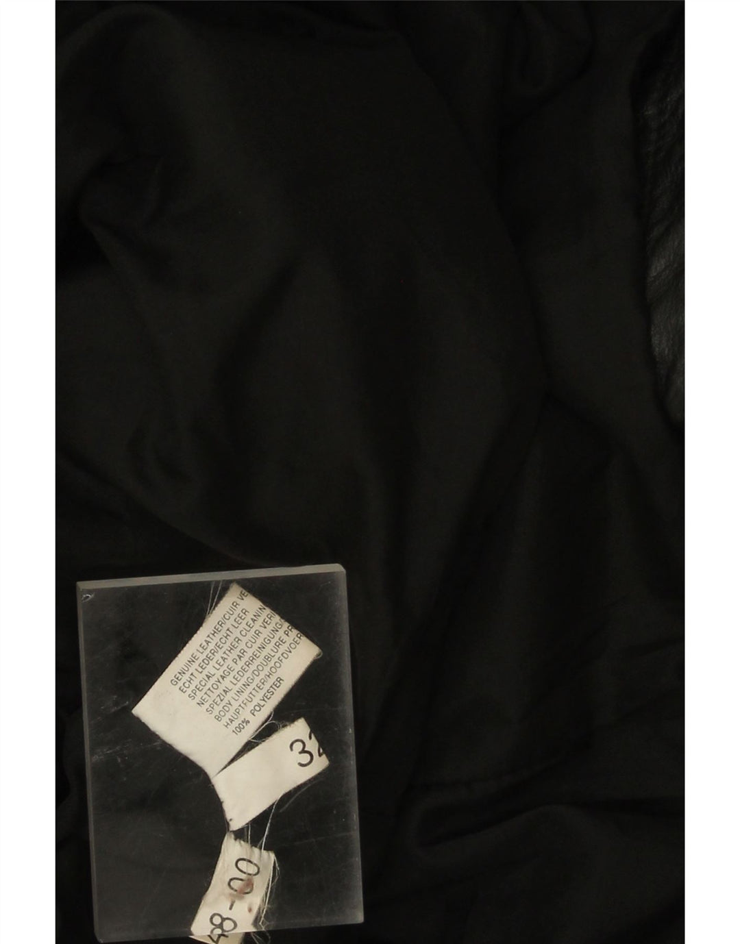 manteau en cuir femme vintage UK 20 2XL Cuir noir