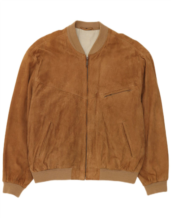 McNeal Veste Bomber en Daim pour Homme UK 44 2XL Cuir Beige
