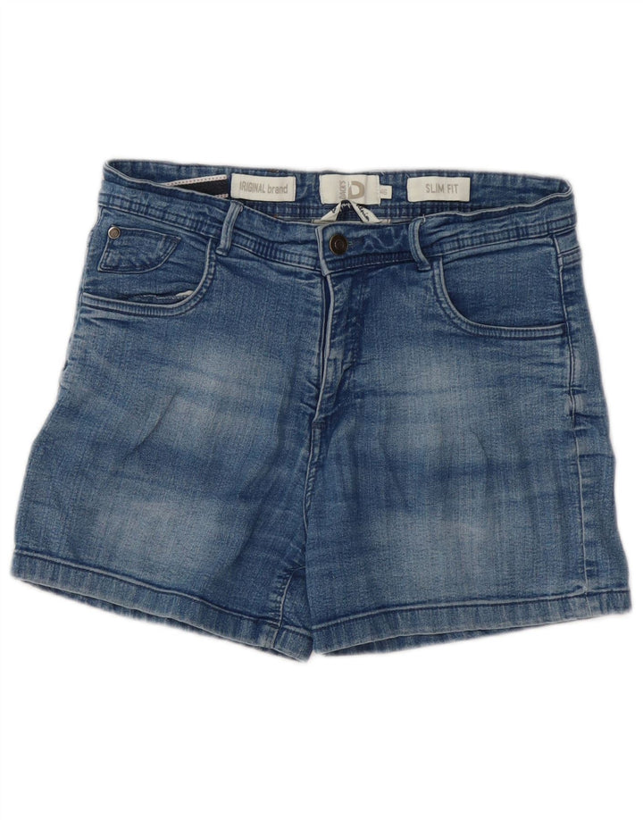 Dack's Short en jean coupe slim pour femme IT 46 Large W30 Bleu Coton