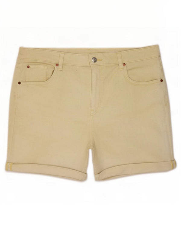 Marks & Spencer Short en jean Boyfriend pour femme UK 16 Large W36 Coton jaune