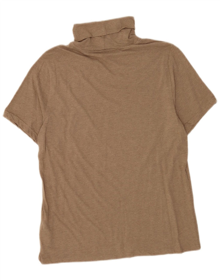 J. Crew Chemisier à col roulé pour femme UK 14 Large Marron Coton