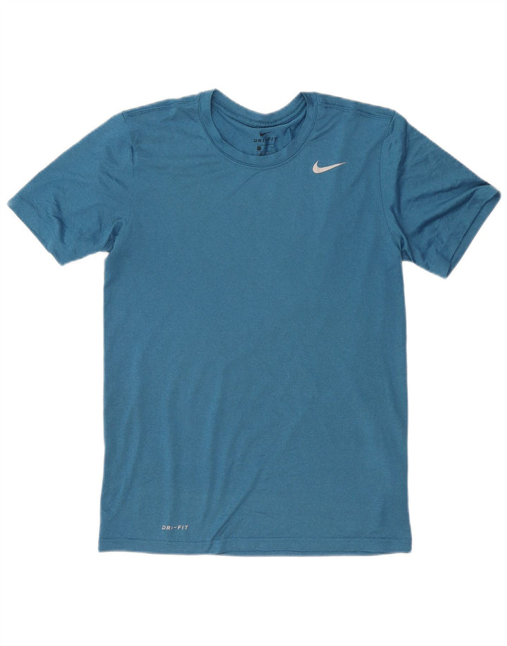 Nike Hommes Dri Fit T-Shirt Haut Petit Bleu Polyester