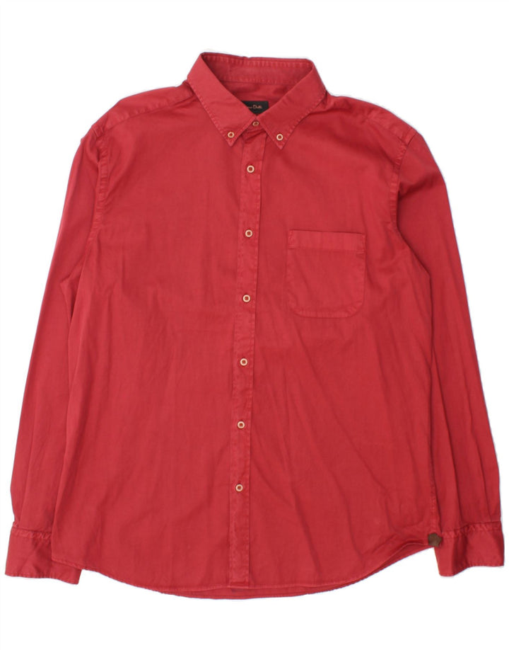 MASSIMO DUTTI Mens Shirt XL Red Cotton Vintage Massimo Dutti and Second-Hand Massimo Dutti from Messina Hembry 