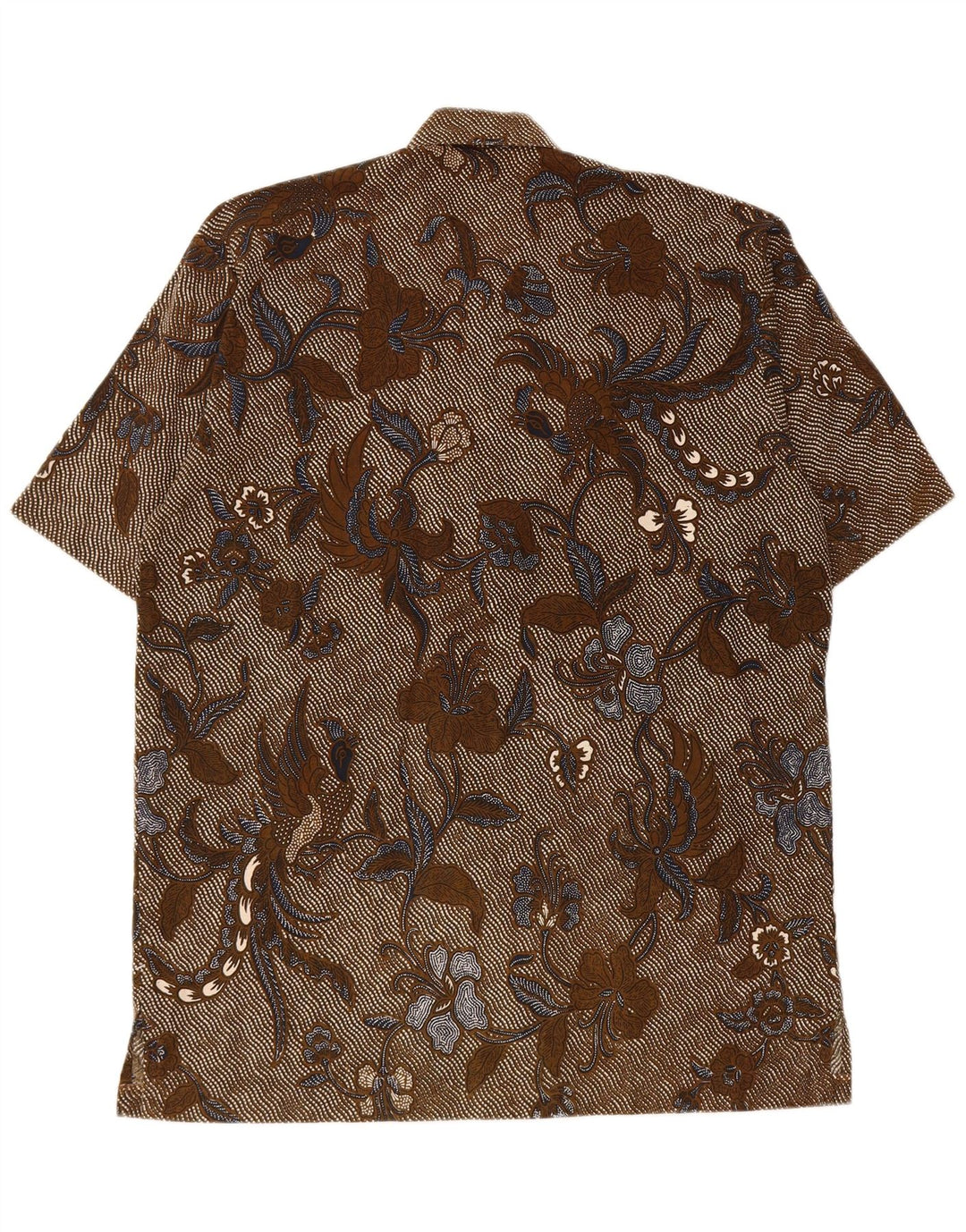 vintage Chemise à manches courtes pour hommes XL Marron Floral