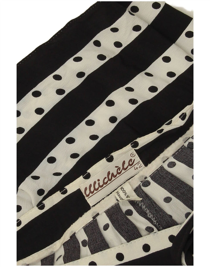 Wichele Femme Jupe Évasée IT 42 Medium W30 Viscose Rayée Blanche