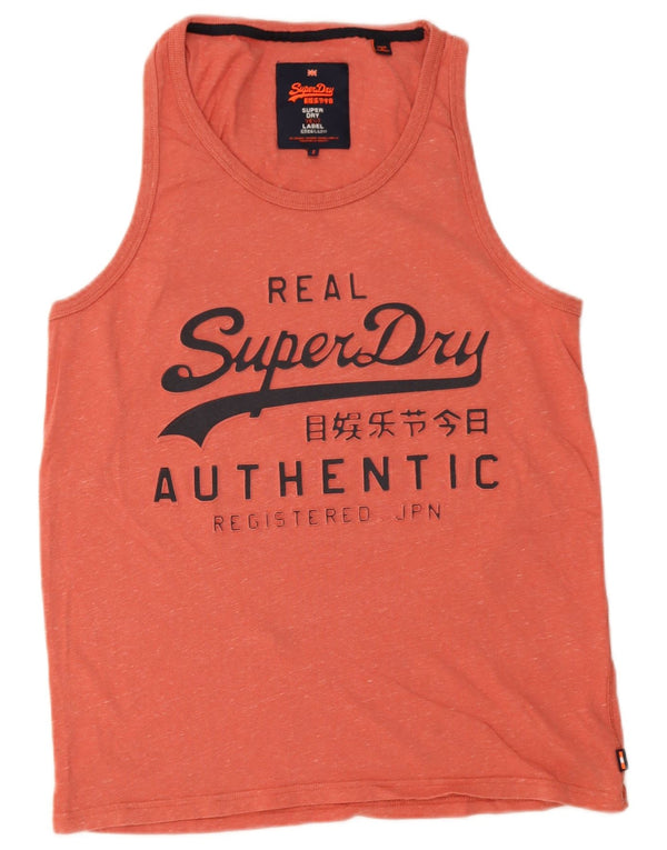 Superdry Débardeur Graphic XL Homme Rose Moucheté Coton