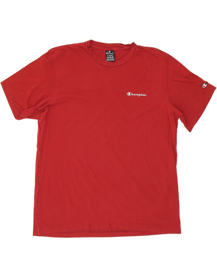 CHAMPION Mens Graphic T-Shirt Top XL Red Cotton Vintage Champion and Second-Hand Champion from Messina Hembry 