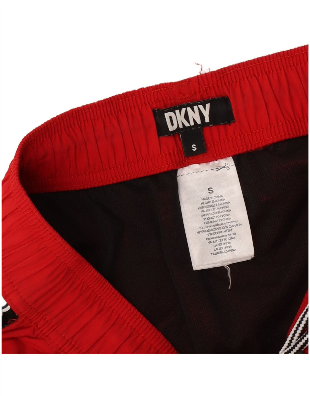 Dkny Short de Bain Graphique Petit Rouge Polyamide Homme