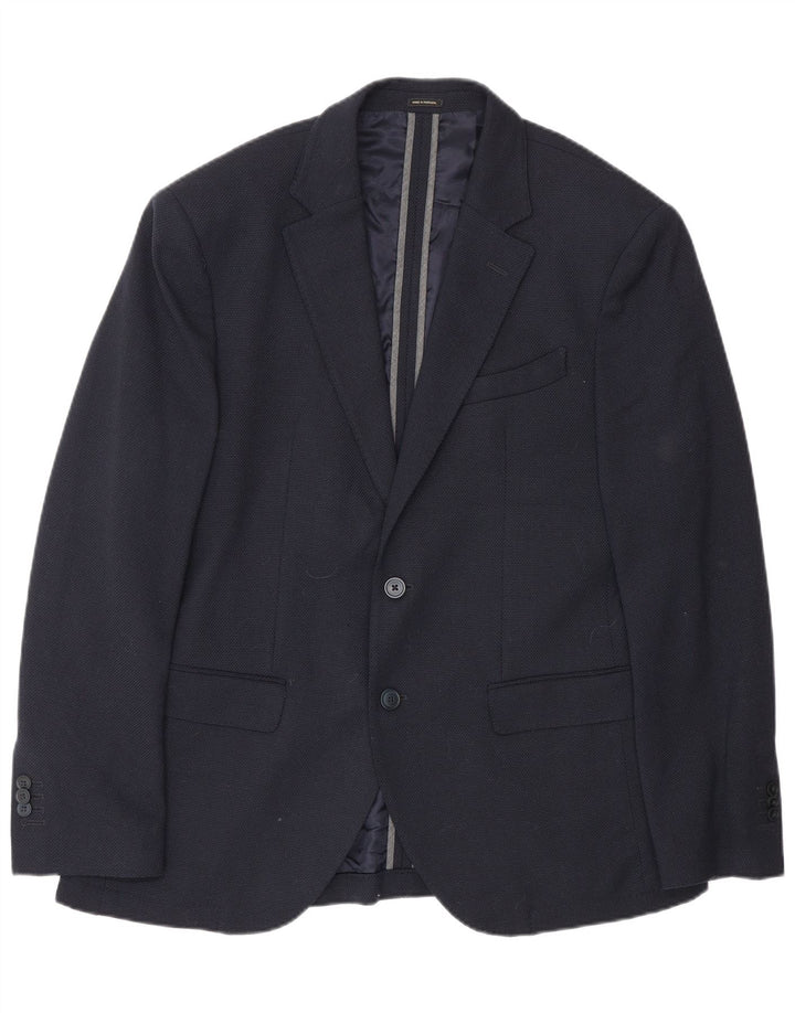 Massimo Dutti Veste Blazer 2 Boutons Homme EU 50 Laine Bleu Marine Moyen