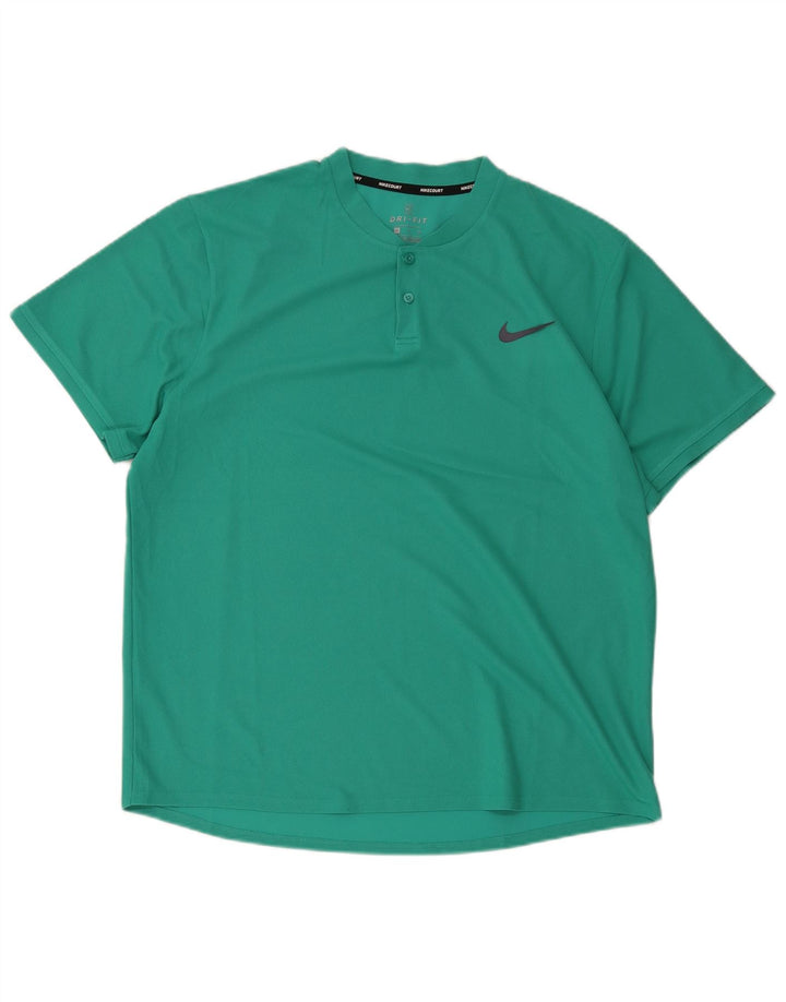 Nike Hommes Dri Fit T-Shirt Haut XL Vert Polyester