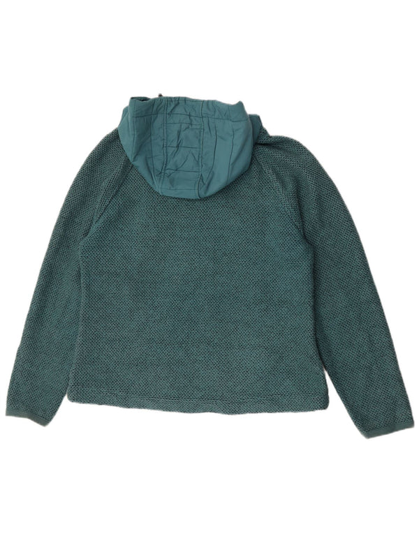 Weird Fish Pull à capuche zippé pour femme UK 14 Coton turquoise moyen