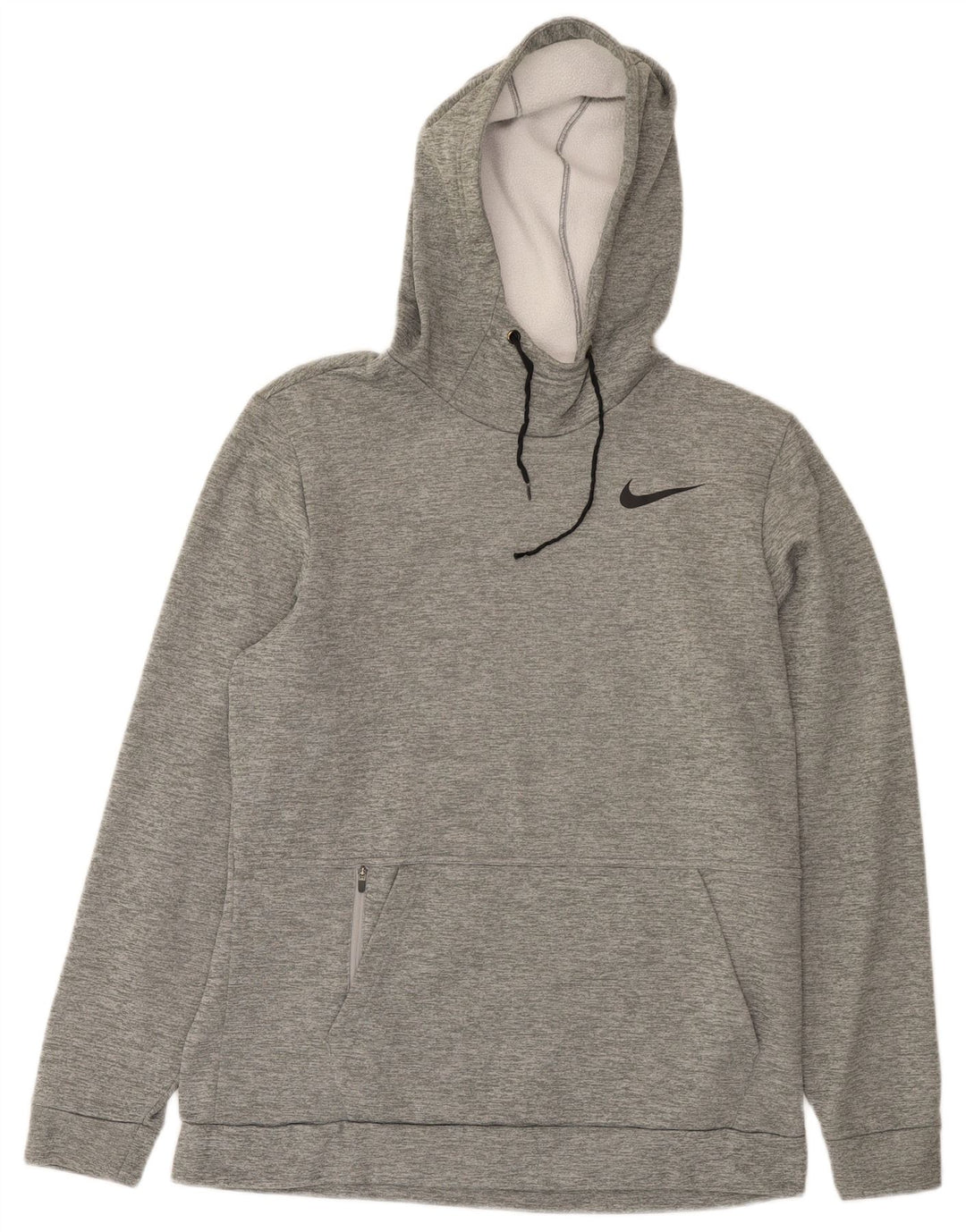 Nike Homme Dri Fit Standard Fit Sweat à Capuche Gris Moyen Moucheté Polyester