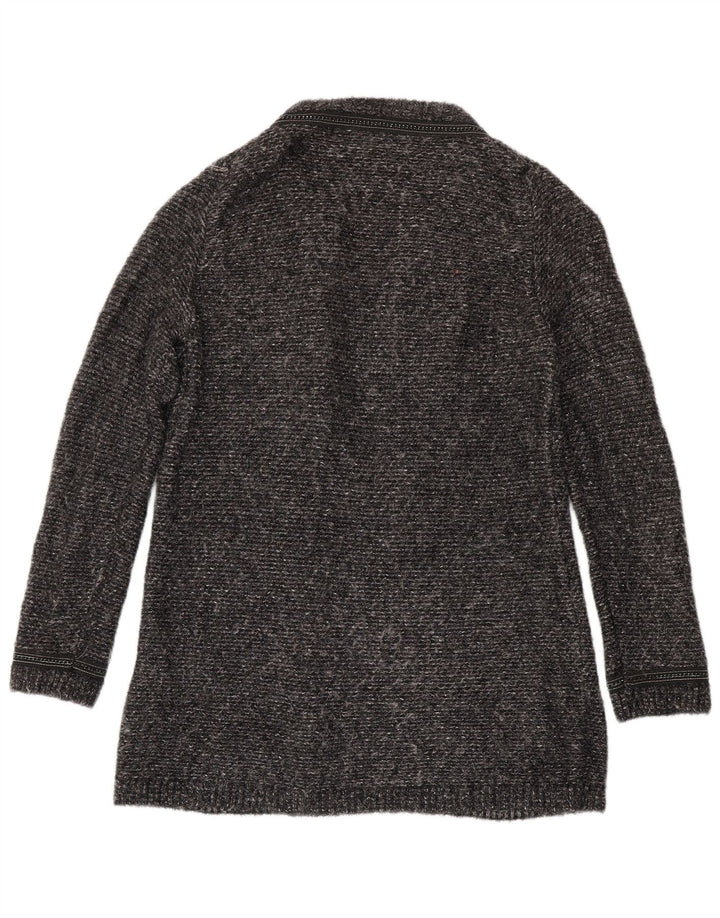 Massimo Dutti Cardigan long pour femme UK 14 Gris moyen moucheté