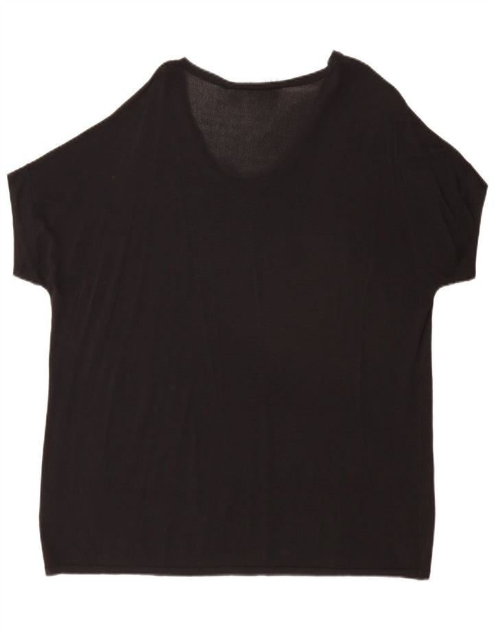 Zara T-shirt surdimensionné pour femme UK 16 Large Noir
