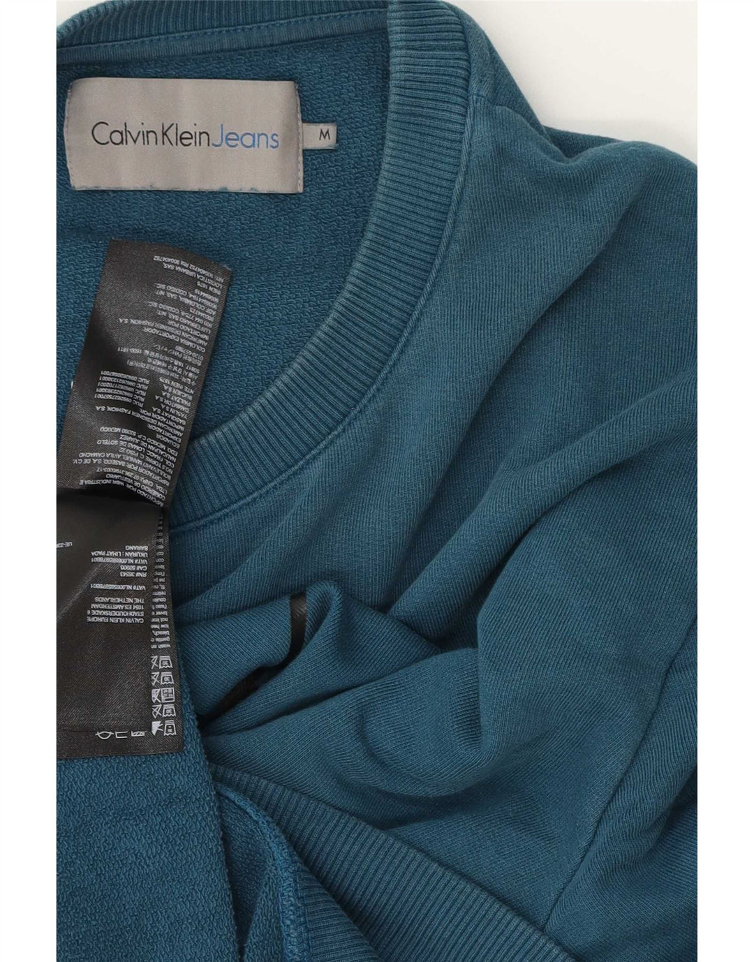 Calvin Klein Jeans Sweat-Shirt Graphique Homme Bleu Moyen Coton