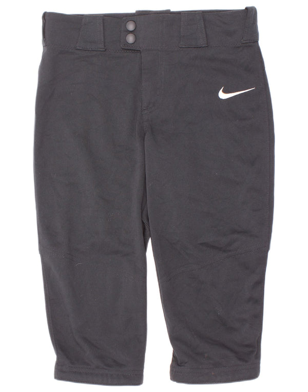 Nike Boys Straight Casual Trousers 8-9 Years Small W26 L15 Black Polyester