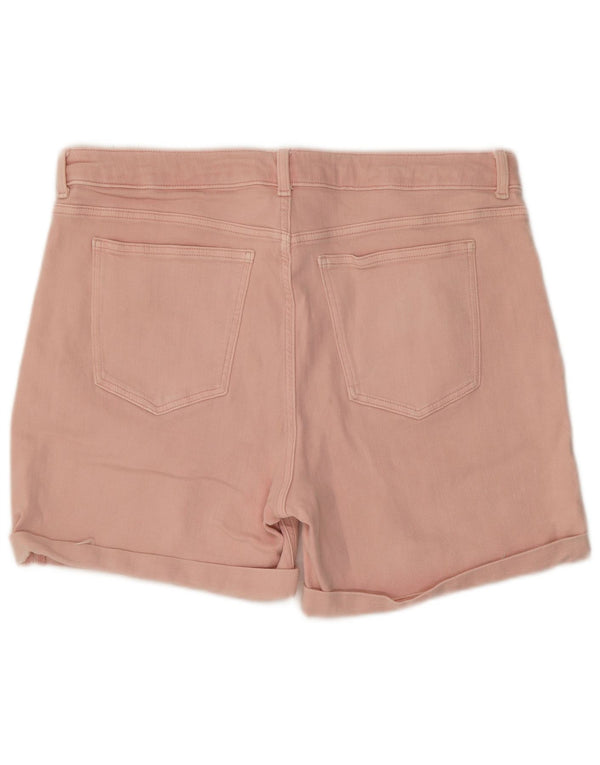 Marks & Spencer Short en jean taille haute pour femme UK 16 Large W36 Coton rose